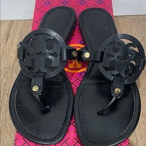 Like New Tory Burch Miller Sandals in Black.  Size 9.5.